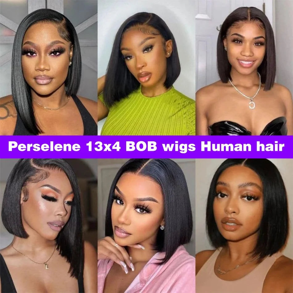 Straight 4x4 Closure Lace Front Wig Human Hair for Women 5x5 Closure Lace Frontal Bob Wigs Brazilion Glueless Wigs Ready to Wear