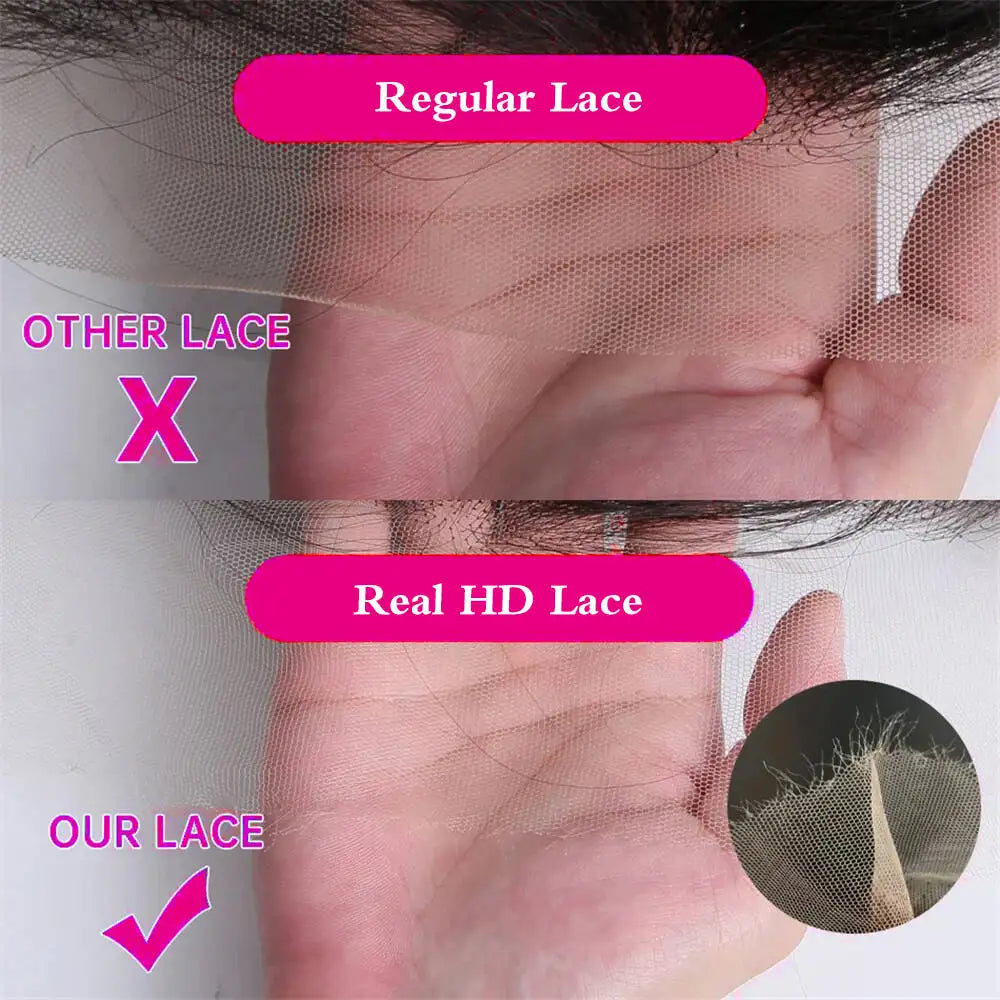 13x4 HD Transparent Lace Front Human Hair Wigs Body Wave Brazilian Virgin Human Hair Lace Front Wigs Pre Plucked with Baby Hair
