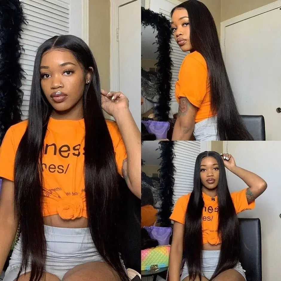 13x6 HD Transparent Deep Wave Lace Front Wigs Human Hair Wigs for Women Glueless Brazilian Virgin Lace Frontal Wigs Human Hai