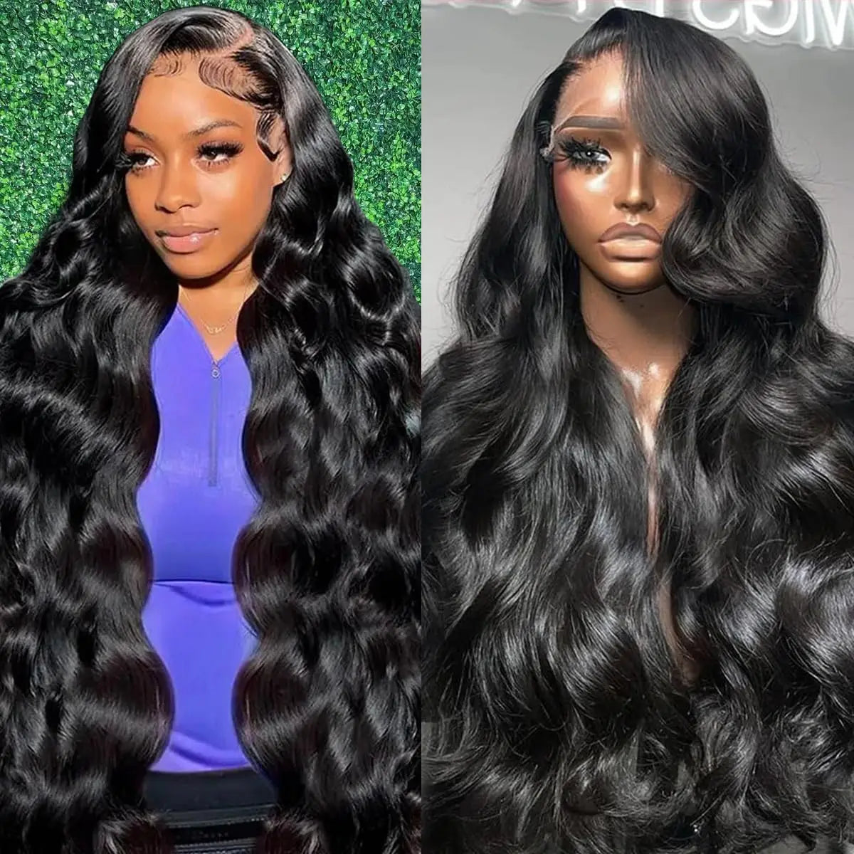 13x4 HD Transparent Lace Front Human Hair Wigs Body Wave Brazilian Virgin Human Hair Lace Front Wigs Pre Plucked with Baby Hair
