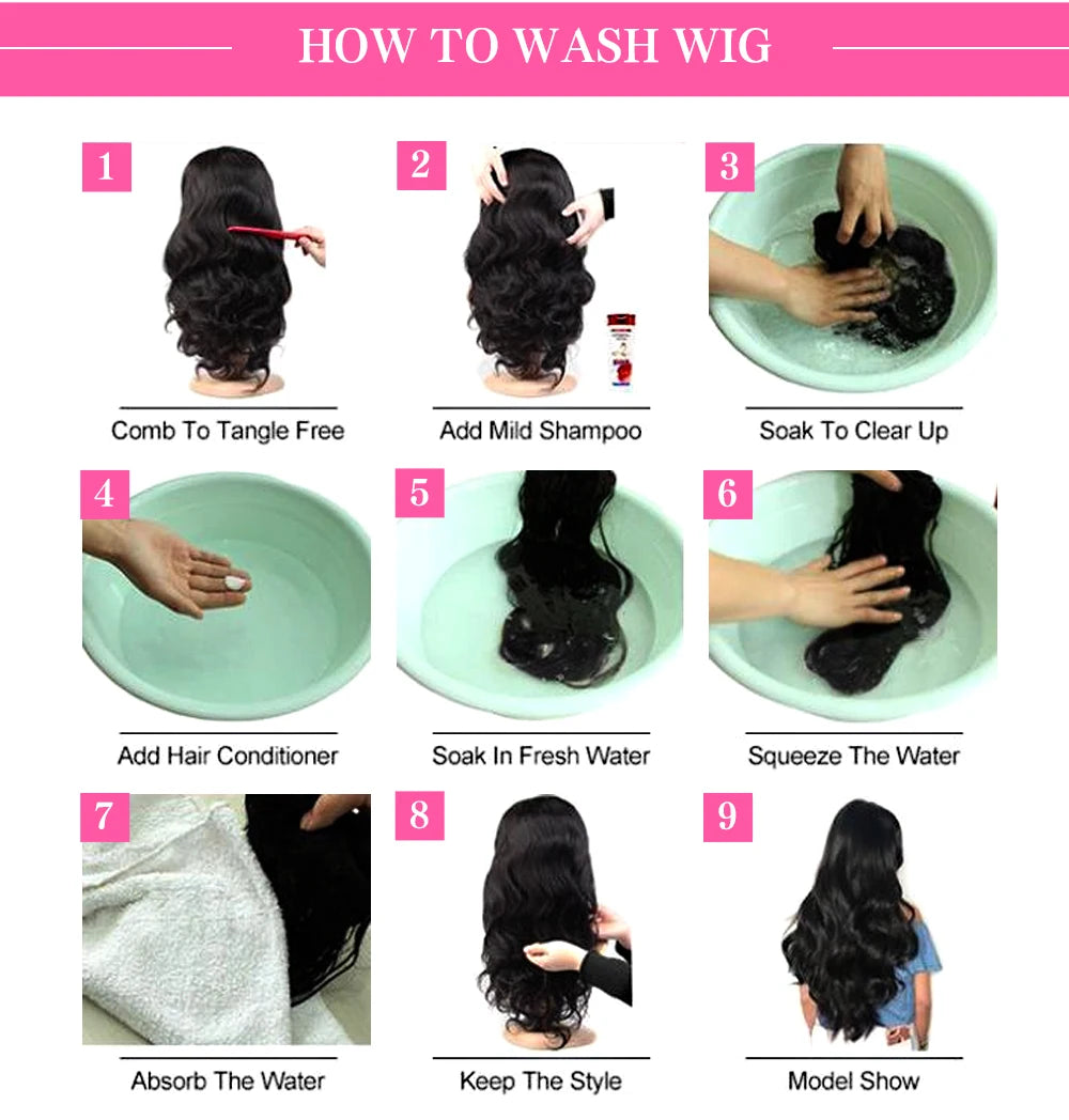 13x4 HD Transparent Lace Front Human Hair Wigs Body Wave Brazilian Virgin Human Hair Lace Front Wigs Pre Plucked with Baby Hair