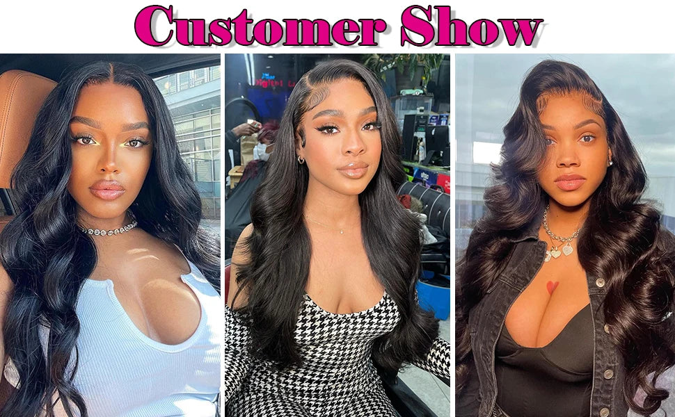 13x4 HD Transparent Lace Front Human Hair Wigs Body Wave Brazilian Virgin Human Hair Lace Front Wigs Pre Plucked with Baby Hair