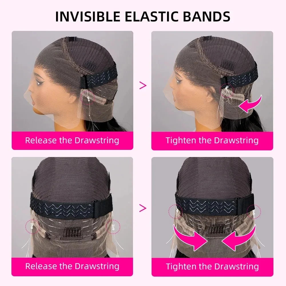Lace Front Wigs Human Hair Pre Plucked 360 Body Wave HD Transparent Lace Front Wig Human Hair for Women Glueless Wigs Brazilian