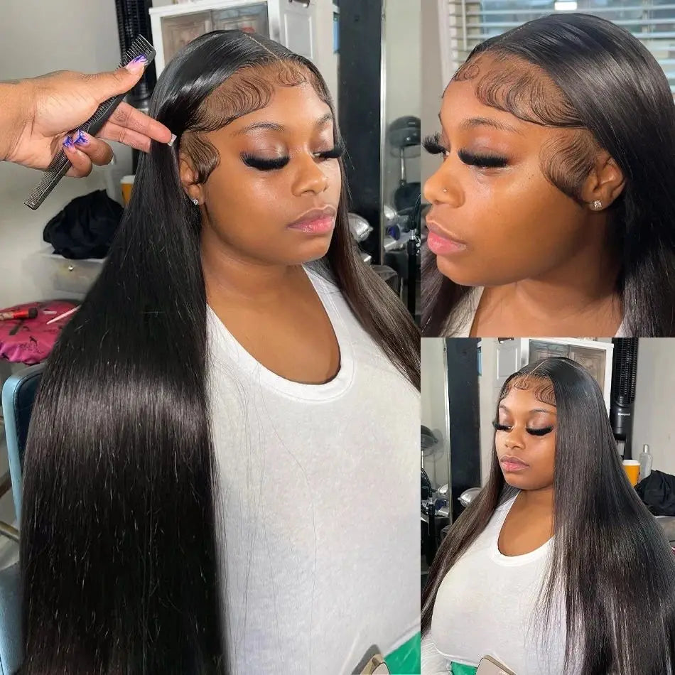 13x6 Transparent   Lace Front Human Hair Wigs Straight Frontal Wigs 100% Natural 30 Inch Glueless Cheap Wigs For Women Choice