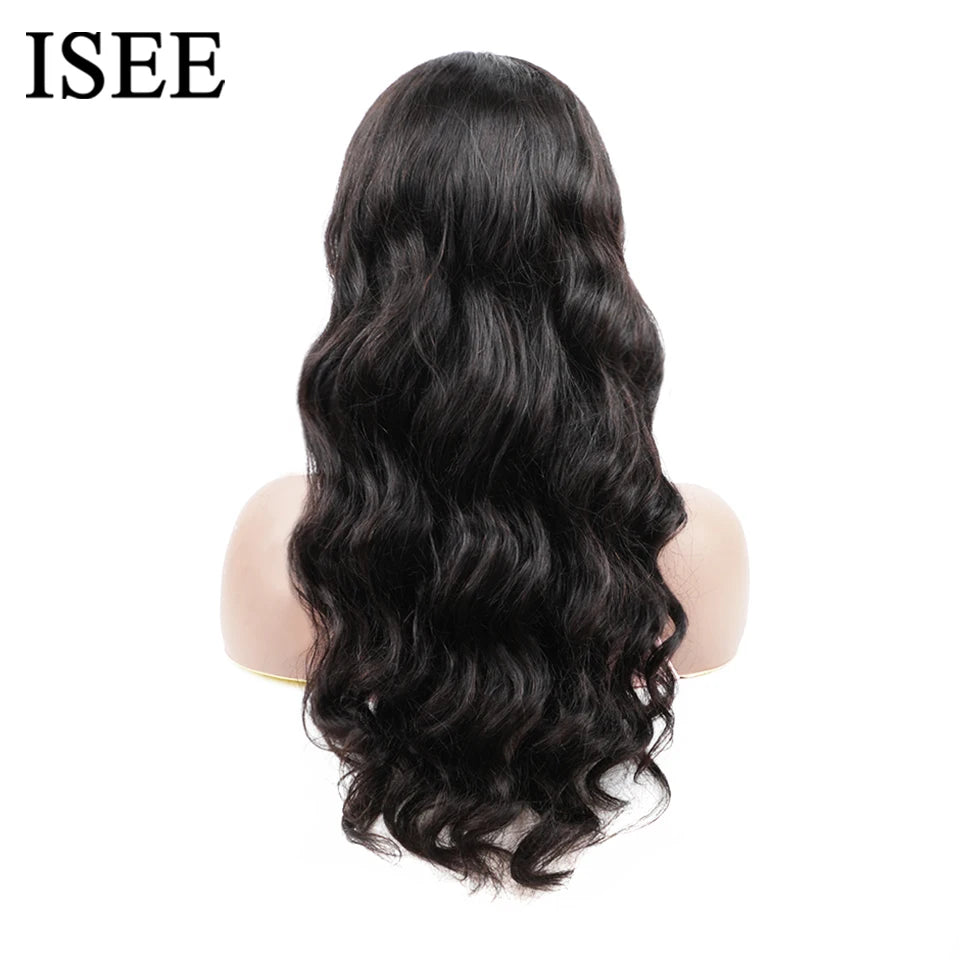 ISEE Hair Pre Bleached Knots Body Wave Wig Wear And Go Glueless Human Hair Wig 6X4 HD Lace Front Wig Pre Cut PrePlucked