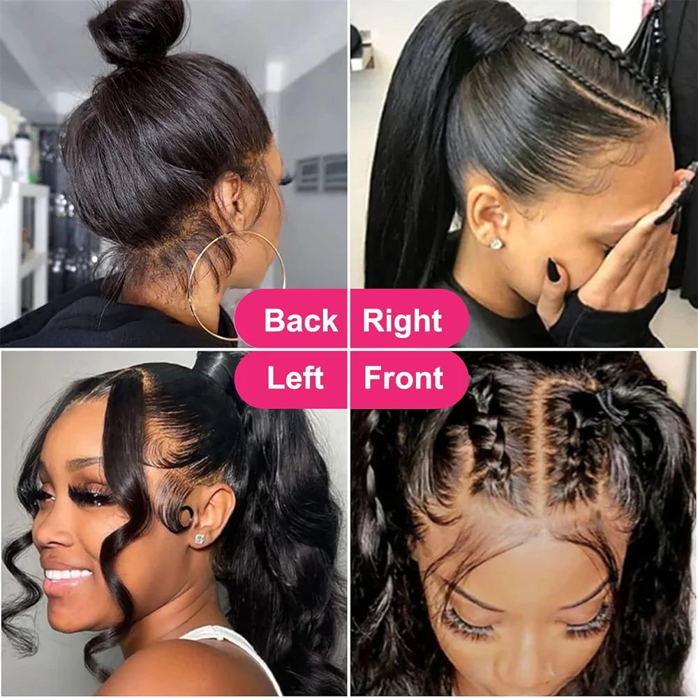 Lace Front Wigs Human Hair Pre Plucked 360 Body Wave HD Transparent Lace Front Wig Human Hair for Women Glueless Wigs Brazilian