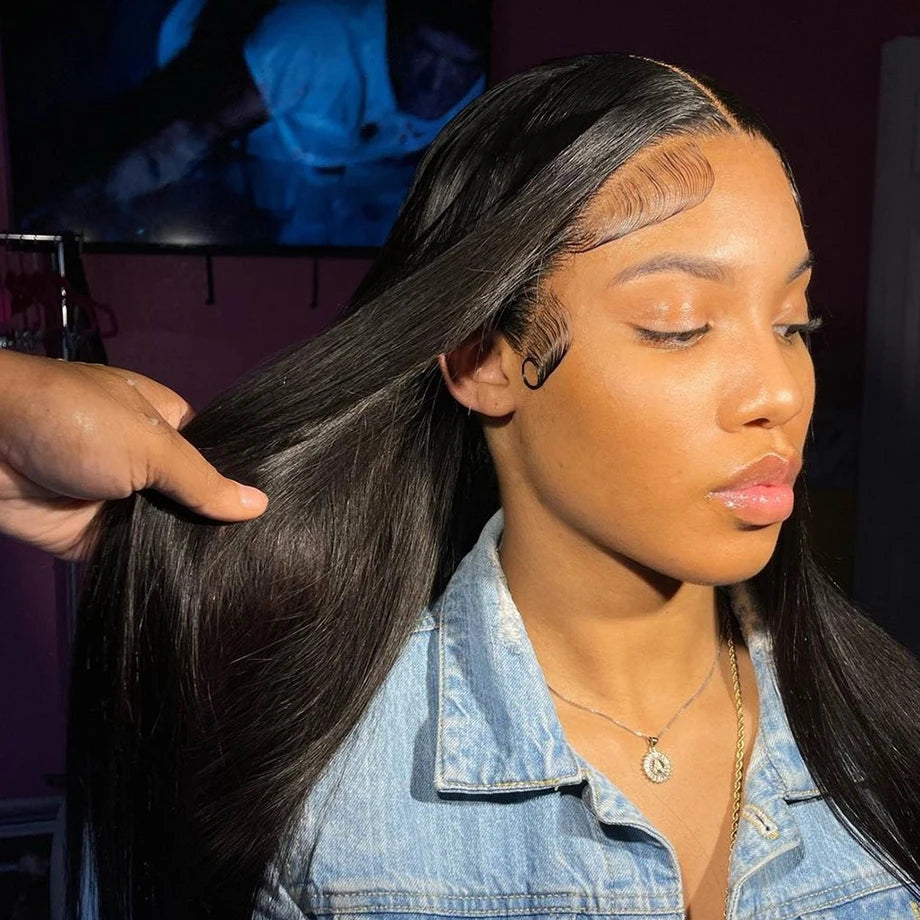 13x6 Transparent   Lace Front Human Hair Wigs Straight Frontal Wigs 100% Natural 30 Inch Glueless Cheap Wigs For Women Choice