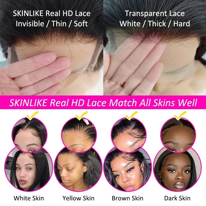 250% Afro Kinky Curly Wigs Real HD Lace Front Wigs Melt Skins Deep Curly 13x6 Full Frontal Human Hair Wigs Glueless For Woman