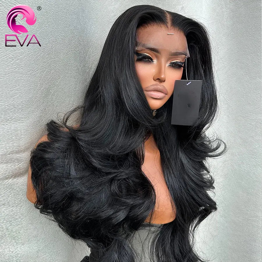 Eva Hair Body Wave 6x6 HD Lace Closure Wig Invisible HD Lace Melt Skins Glueless Wig Ready to go Wigs 5x5 HD Lace Closure Wigs