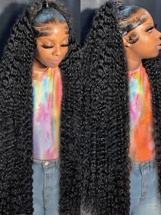 30 32 Inch 13x6 HD Deep Wave Human Hair Lace Frontal Wig 13X4 Lace Front Loose Water Curly 5x5 Glueless Closure Wigs For Women