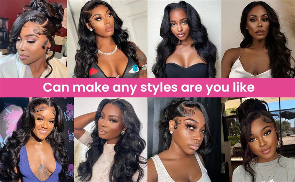 Lace Front Wigs Human Hair Pre Plucked 360 Body Wave HD Transparent Lace Front Wig Human Hair for Women Glueless Wigs Brazilian