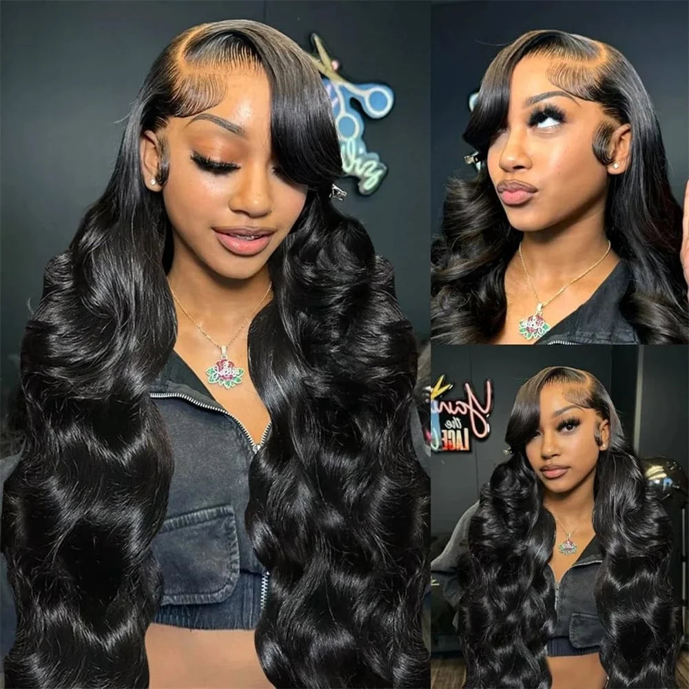 Lace Front Wigs Human Hair Pre Plucked 360 Body Wave HD Transparent Lace Front Wig Human Hair for Women Glueless Wigs Brazilian