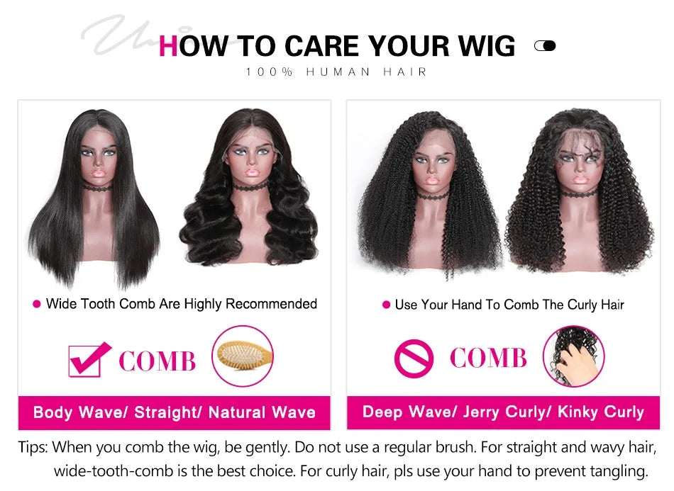 UNICE Hair 5X5 HD Lace Closure Wig Silk Press Yaki Straight Lace Wig Pre Cut Pre Bleached Glueless Wig Human Hair Ready To Wear